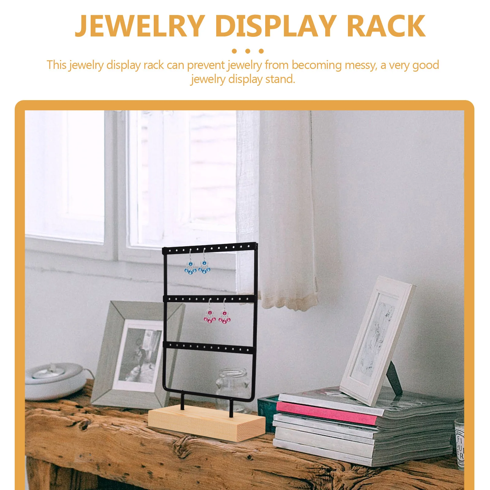 رف المجوهرات الأقراط الحساسة حامل عرض القرط حامل تخزين سطح المكتب المنظم رف مجوهرات المنظم أقراط الوقوف #4