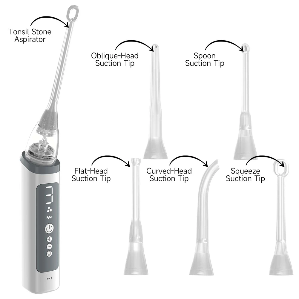 Tonsil Stone Vacuum Remover, Tonsil Stone Removal Kit, Water Flossers Tool, Electric Remover Oral Cleaning Care Tool B