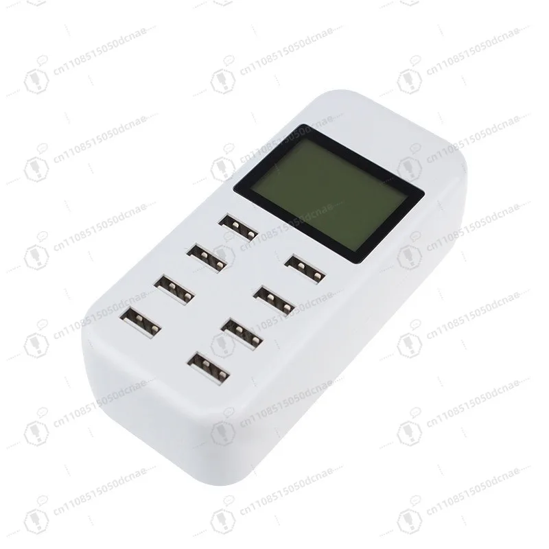 40W Integrated Desktop Charging Station With Built-in Cables Eight Output Interfaces Digital Display Power Supply Device