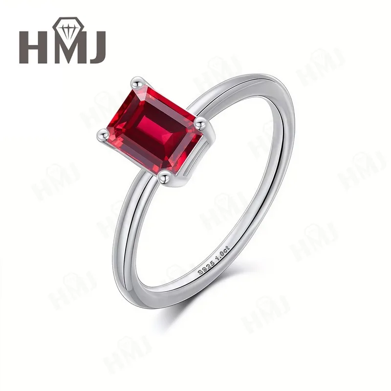

Emerald Cut Ring 1-10CT Lab Grown Gemstones Moissanite Diamond 925 Sterling Silver Wedding Anniversary Gift with Certificate