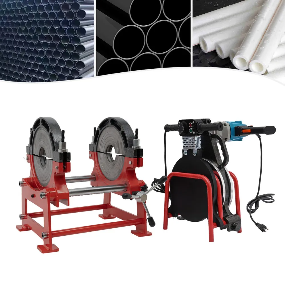 الأنابيب الانصهار لحام 2 المشابك دليل HDPE PP PE الأنابيب آلة لحام بعقب 90-250 مللي متر