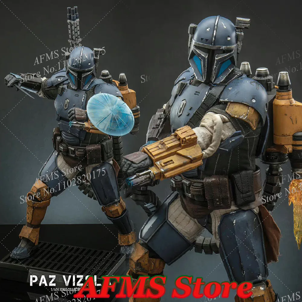 Hot Toys TMS097 1/6 Male Soldier  Paz Vizsla STAR WARS The Mandalorian Mechanical Soldier Full Set 12inch Action Figure Model