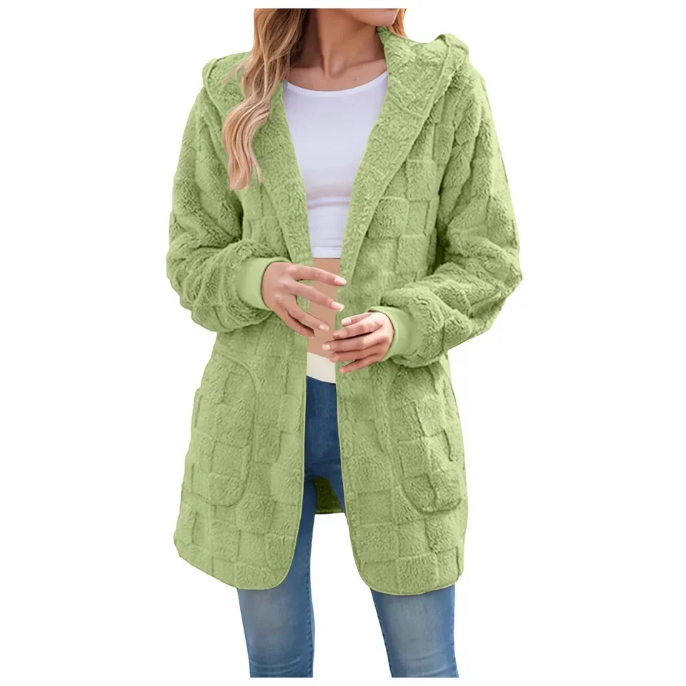 

Womens Hooded Fleece Oversized Zip Up Fuzzy Casual Cardigan Fall Winter Warm Outerwear 2024 Clothes Winter