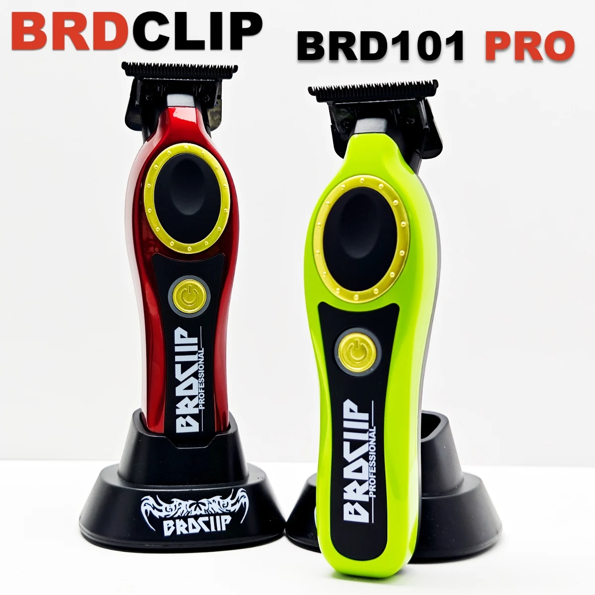 BRDCLIP-Tondeuse à cheveux professionnelle, finition de barbier, tondeuse électrique avec support de chargeur, machine à couper les cheveux, remise en état, nickel é, BRD101