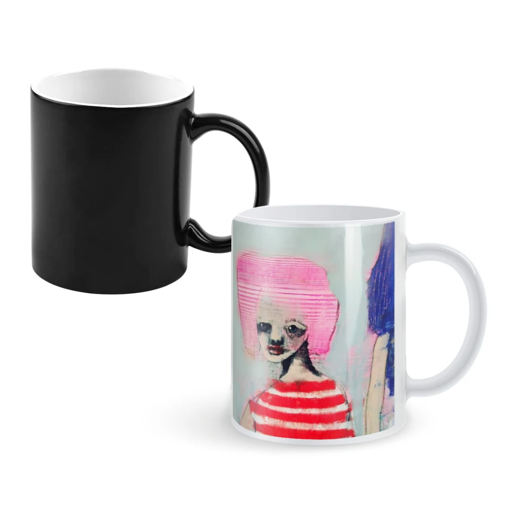 

Marine stripesCoffee Mugs And Mug Creative Color Change Tea Cup Ceramic Milk Cups Novelty Gifts