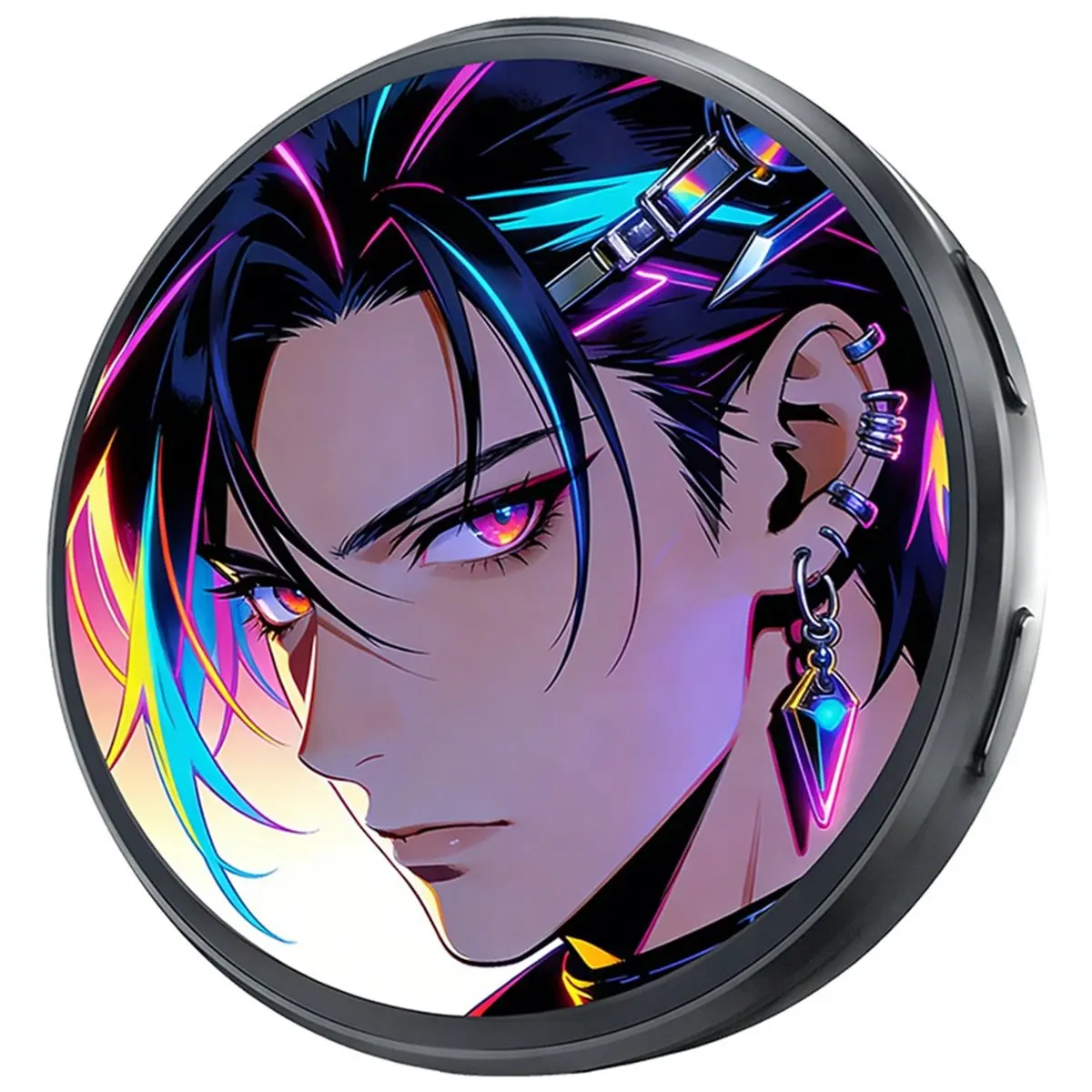 For Ebadge Electronic Bar Hanging Piece Picture Video Long Endurance Bluetooth Transmission Anime Animation Badge A