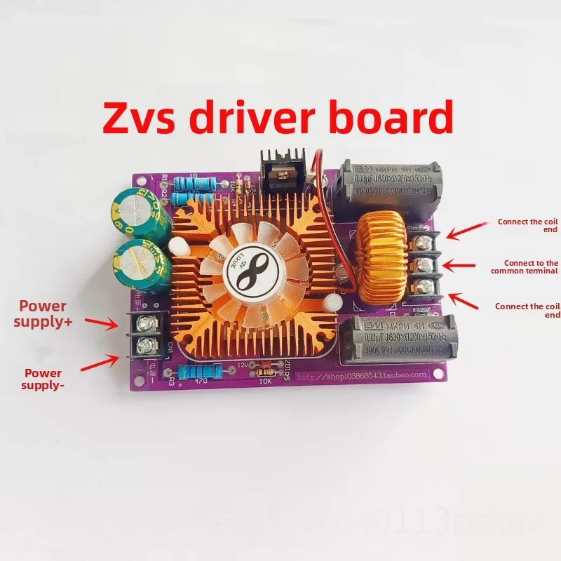ZVS driver board, Tesla coil power supply, high voltage generator driver board with tap ZVS power supply