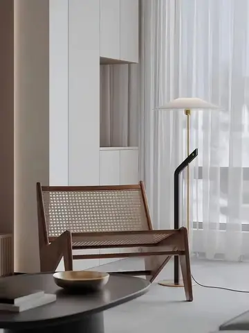 Bohemian Wabi Sabi LED Floor Lamp For Bedroom LivingRoom Sofa Side Eye Protection Minimalist Bauhaus Lighting Fixture Home Decor