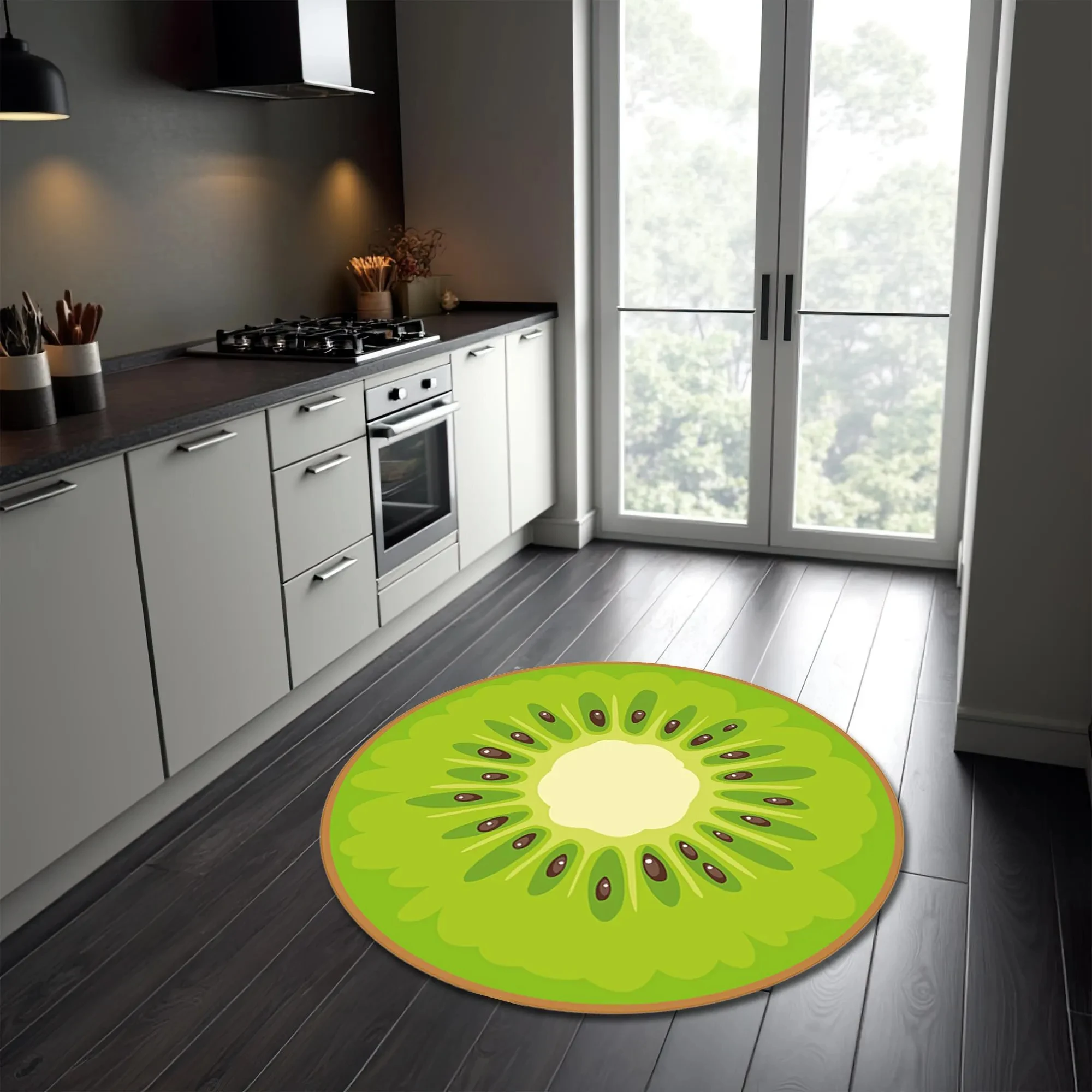 

Cartoon Kiwi Rug Fruit Shaped Kitchen Mat Playroom Carpet Nursery Décor Kindergarten Carpet