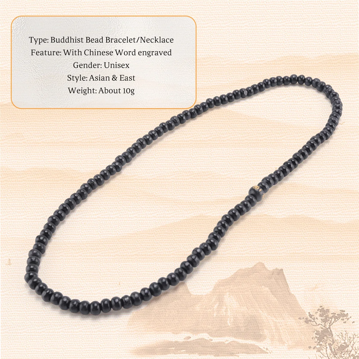 

HIWS Buddhist sandalwood necklace prayer beads Bracelet Buddha Tibet