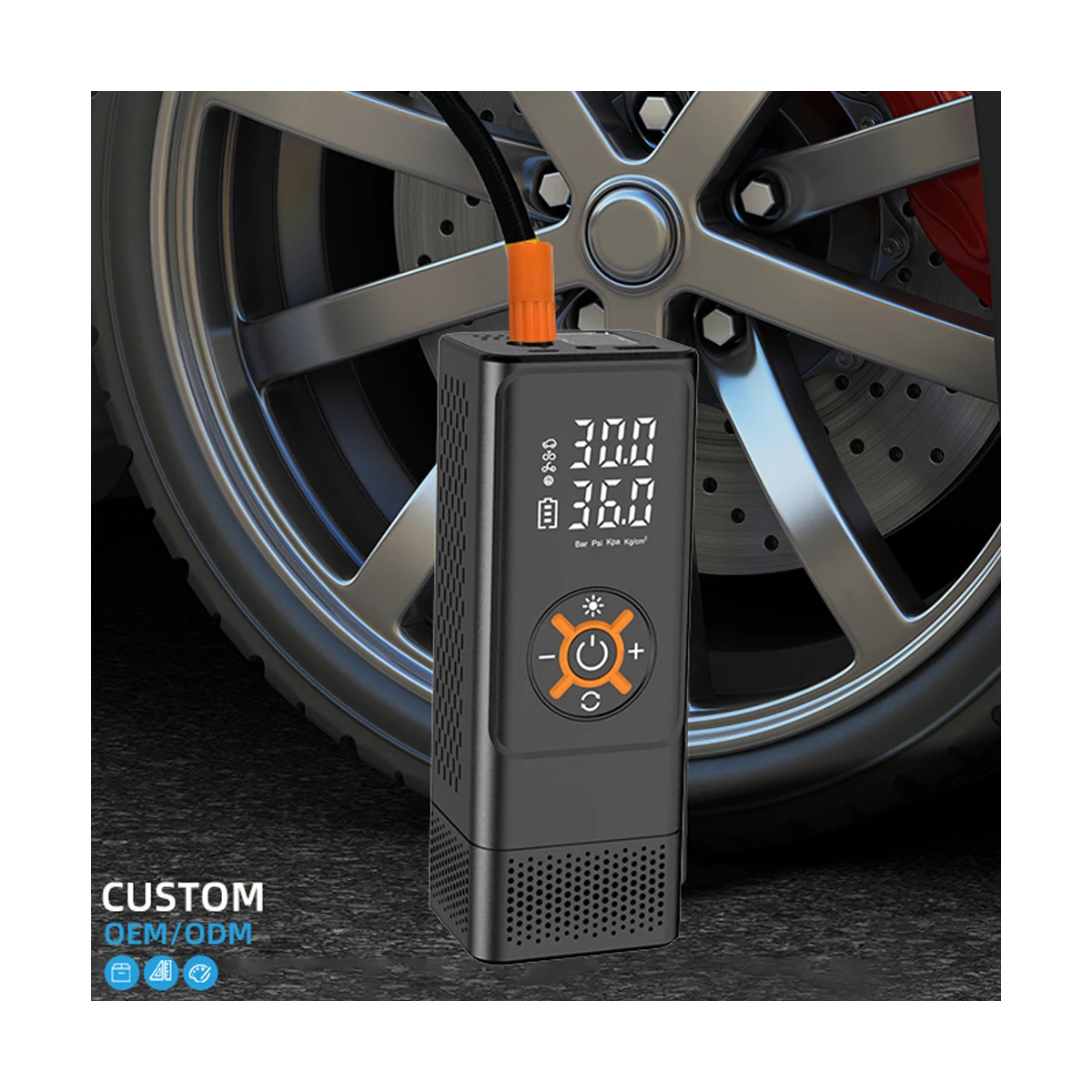 

Lancol умный портативный мини-велосипедный воздушный насос высокого давления бесщеточный двигатель светодиодное освещение эффективное накачивание для велосипедов пластик