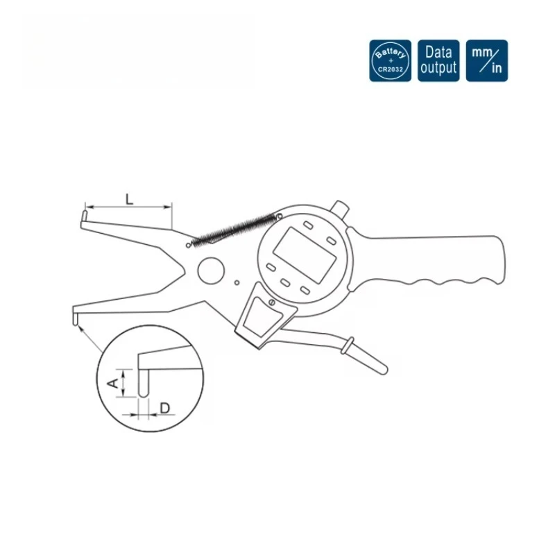 

Dasqua Высокое качество 15-35 мм 35-55 мм 55-75 мм 75-95 мм 95-115 мм 115-135 мм Внутренний цифровой штангенциркуль Внутренний штангенциркуль