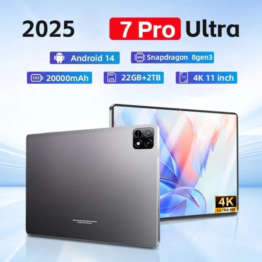أحدث جهاز لوحي عالمي لعام 2025 mi Pad 7 Pro Ultra Android 14 Snapdragon 8Gen 3 11 بوصة شاشة إضاءة ناعمة WiFi GPS WPS 5G PC