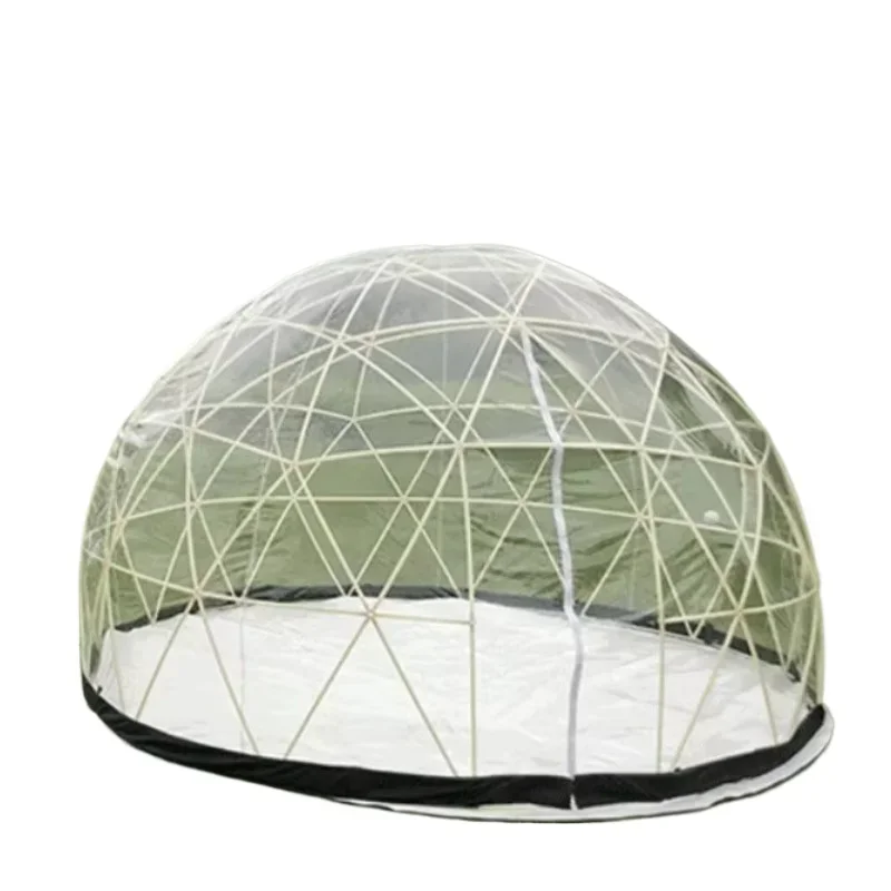 

Holiday Waterproof Wind Resistance 3.6m Canopy Tents Stand up Round PVC Outdoor Camping Pop-up Glamping Dome Tent