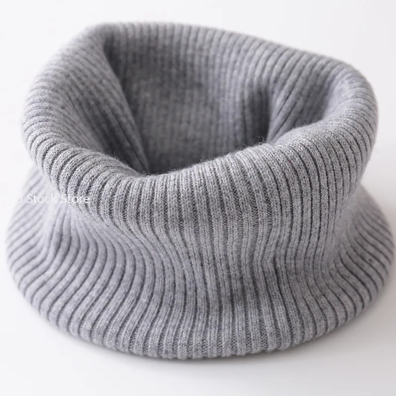 Unisex Winter Casual Outdoor Knitted Snood Solid Color Simplicity Comfortable Cashmere New Fashion Universal Neck Warmer Scarves