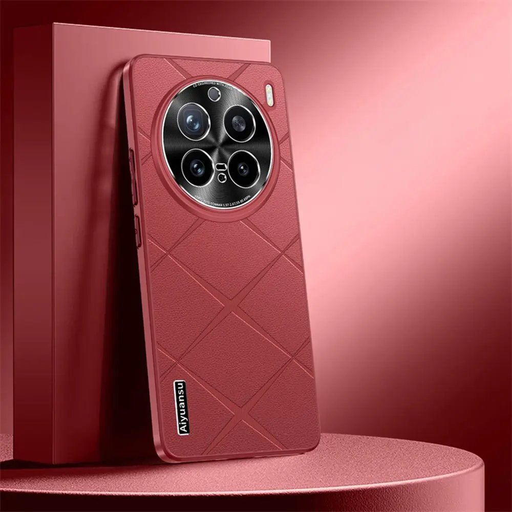 Leather Case for VIVO X200 Pro Case Aluminium Lens Protection Hard Cover for VIVO X100  Ultra X100S X200 Pro X200Pro Case