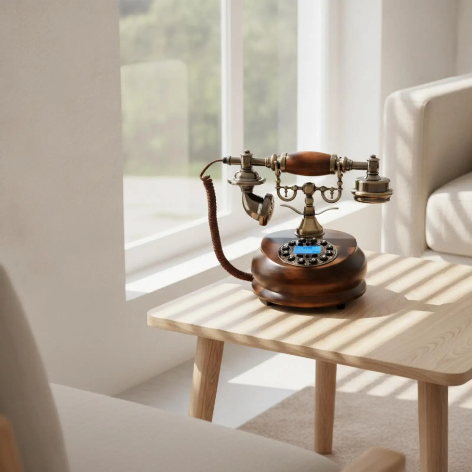 Corded Desk Phone Compact Vintage Corded Desk Phone Retro Landline Telephone