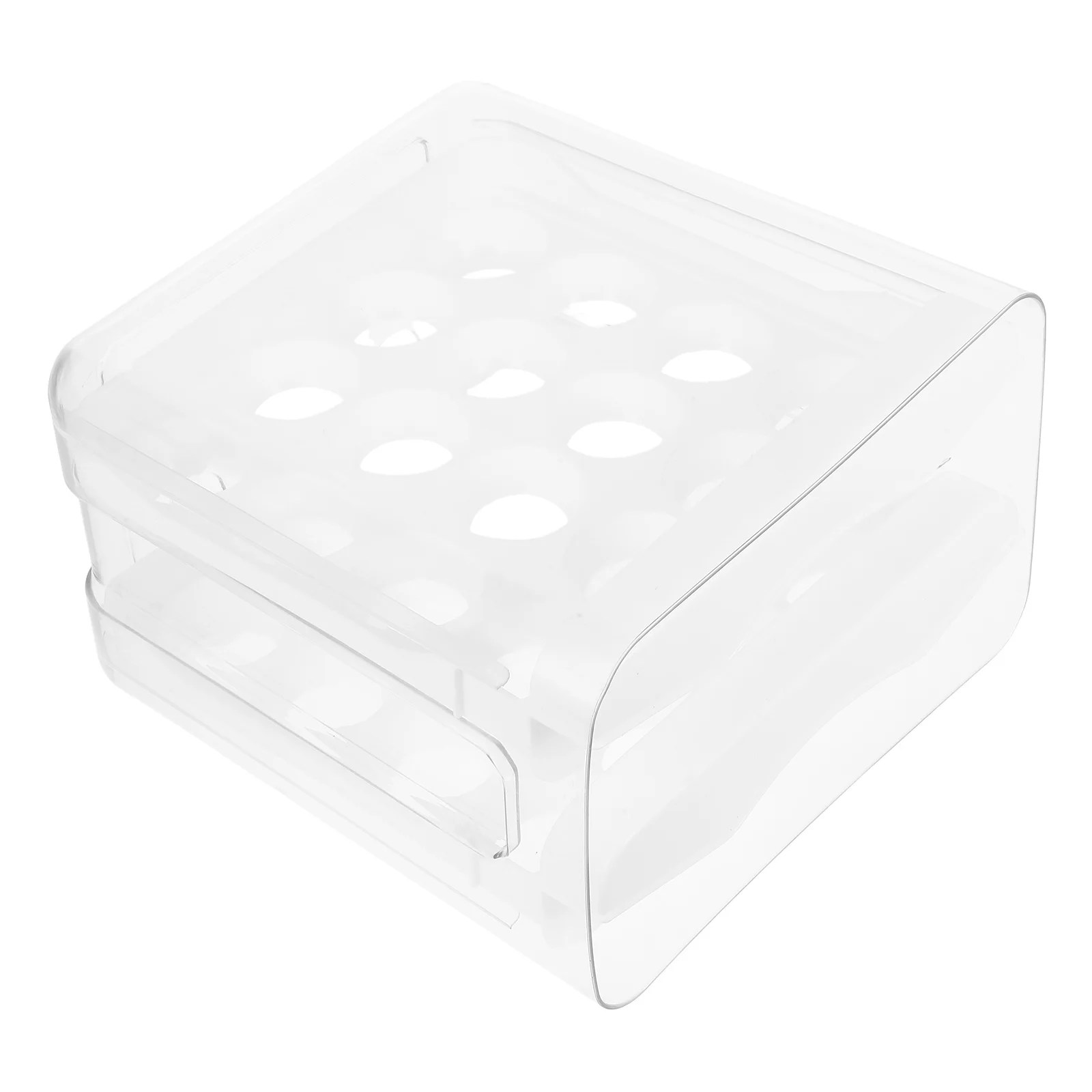 

Egg Storage Box 32 Eggs Capacity Transparent Drawer Organizer Fridge Kitchen Stackable Container Holder Egg Shelf Refrigerator