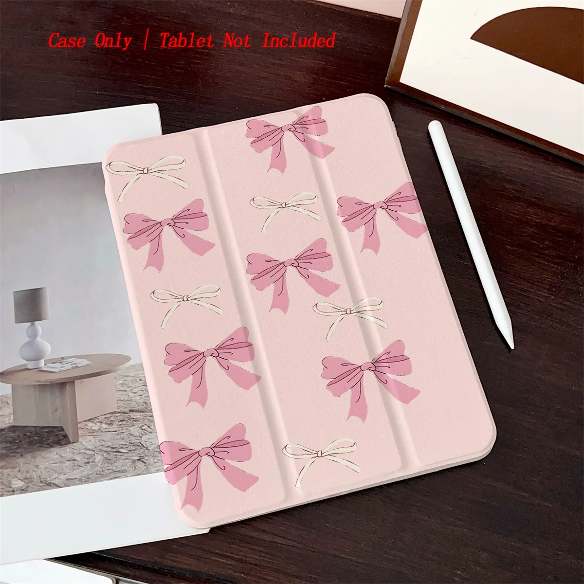 

Pink Bowknot Protective Case for iPad 10 10.9/Air 5/Pro 11 12.9 2023-2025 - Shockproof & Stylish