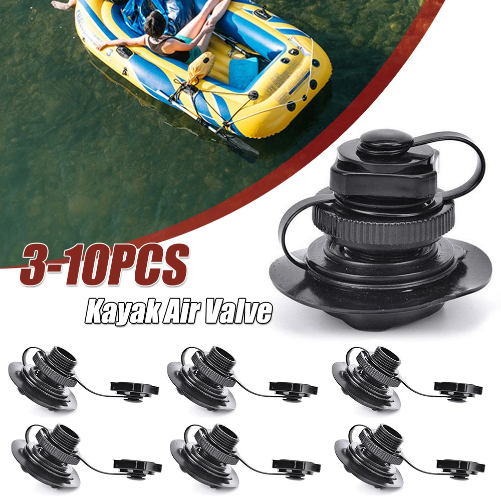 

3-10PCS Air Valve Nozzle Cap Plug for Inflatable Boat Kayak Mattress Airbed Pump Adapter