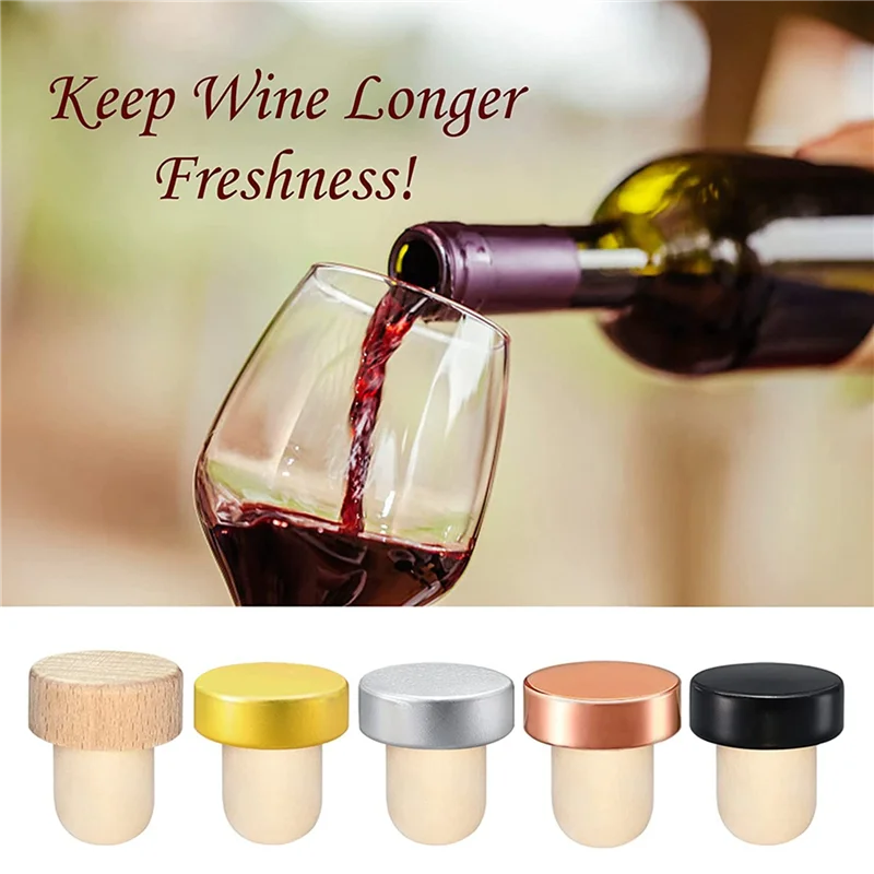 

【MEET】120PCS Wine Bottle Cork Stopper T Shaped Wine Stopper Tasting Cork Replacement Reusable Cork Glass Beer Bottle Sealing