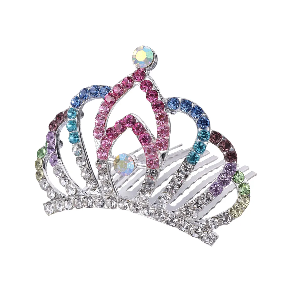 

Rhinestone Crown Comb Girls Kids Headband Crystal Headdress Lightweight Durable Performance Prom Parties Birthdays Pageants Hair