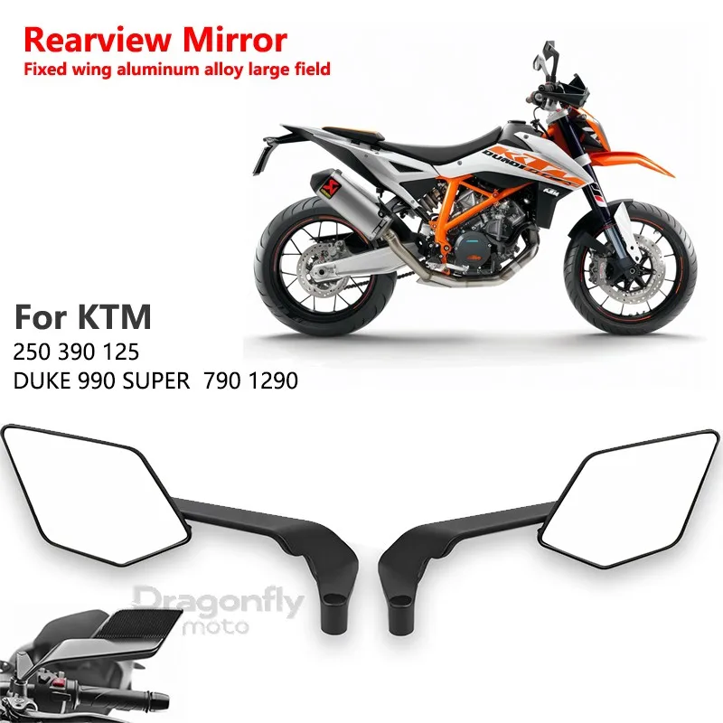 

For KTM 250 390 200 690 125 DUKE 990 SUPER R 790 1290 Motorcycle Wing Mirrors Rearview Rotating NEW Rearview Side Mirror