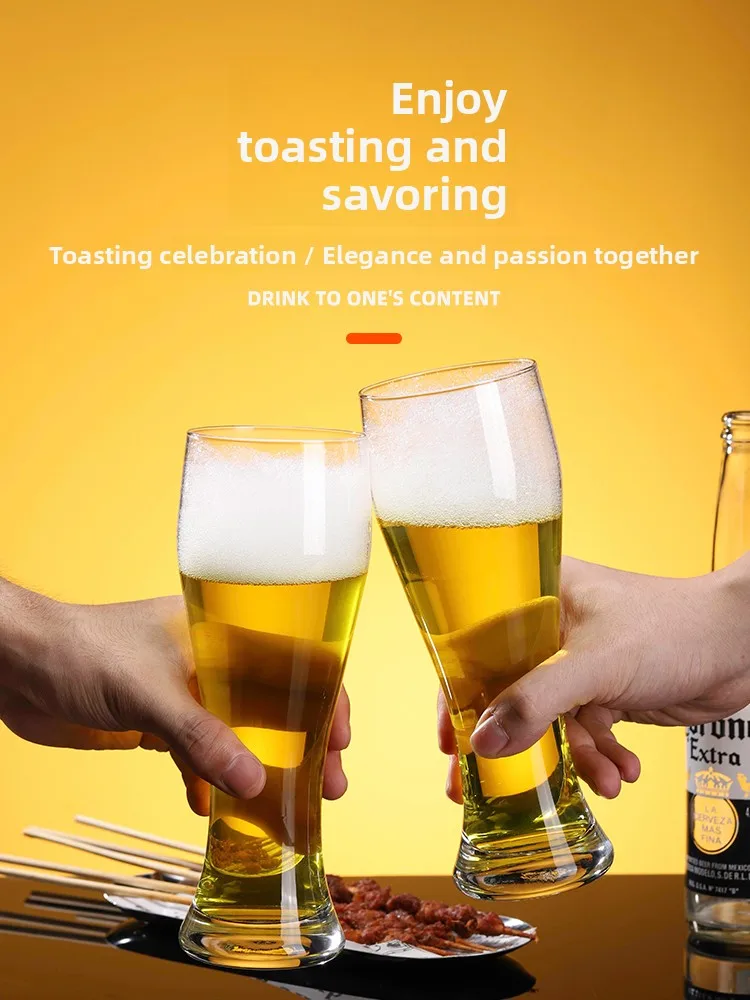 كأس بيرة كبير السعة، تصميم إبداعي مخصص، للاستخدام التجاري في البارات والمنزل، كوب زجاجي للمشروبات الباردة، كأس شرب البيرة للح...