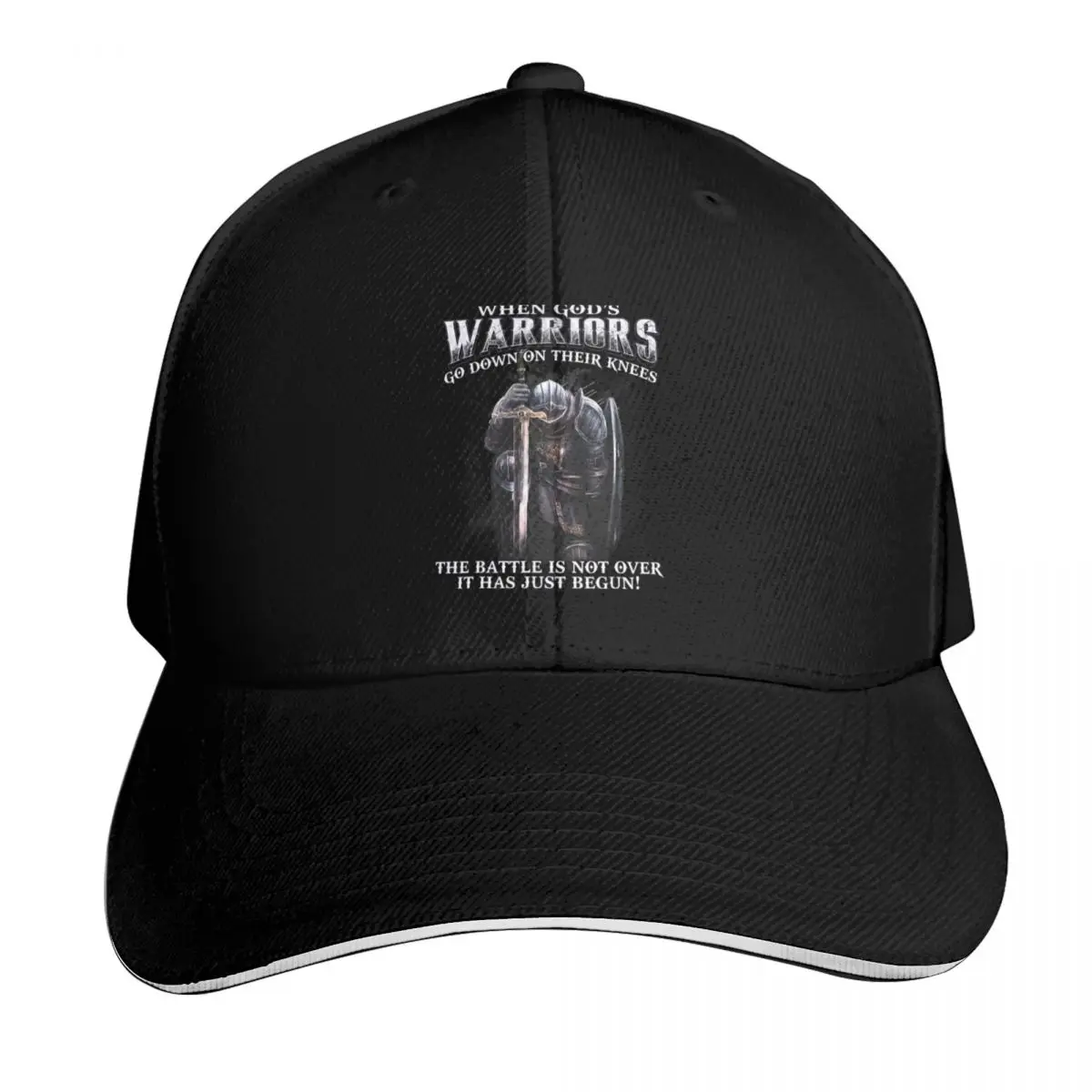 

When God is Warriors Go Down On Their Knees Tshirt Baseball Cap Golf Hat luxury caps Bobble Hat fashionable Mens Women's
