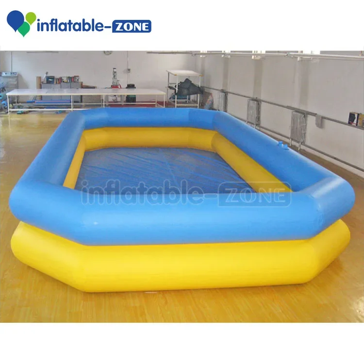 Heat Sealed Rectangle Inflatable Swimming Pool , 2 Layers Inflatable Water pools