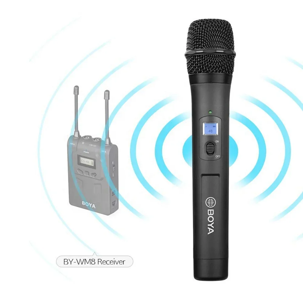BOYA BY-WM8-PRO-K3 UHF Wireless Interview Mic with One Receiver and One Handheld Dual Microphone