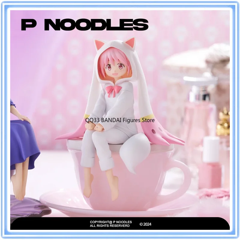 Genuine Original Anime Puella Magi Madoka Magica Kaname Madoka Noodle Stopper Figure Model Desktop Decoration