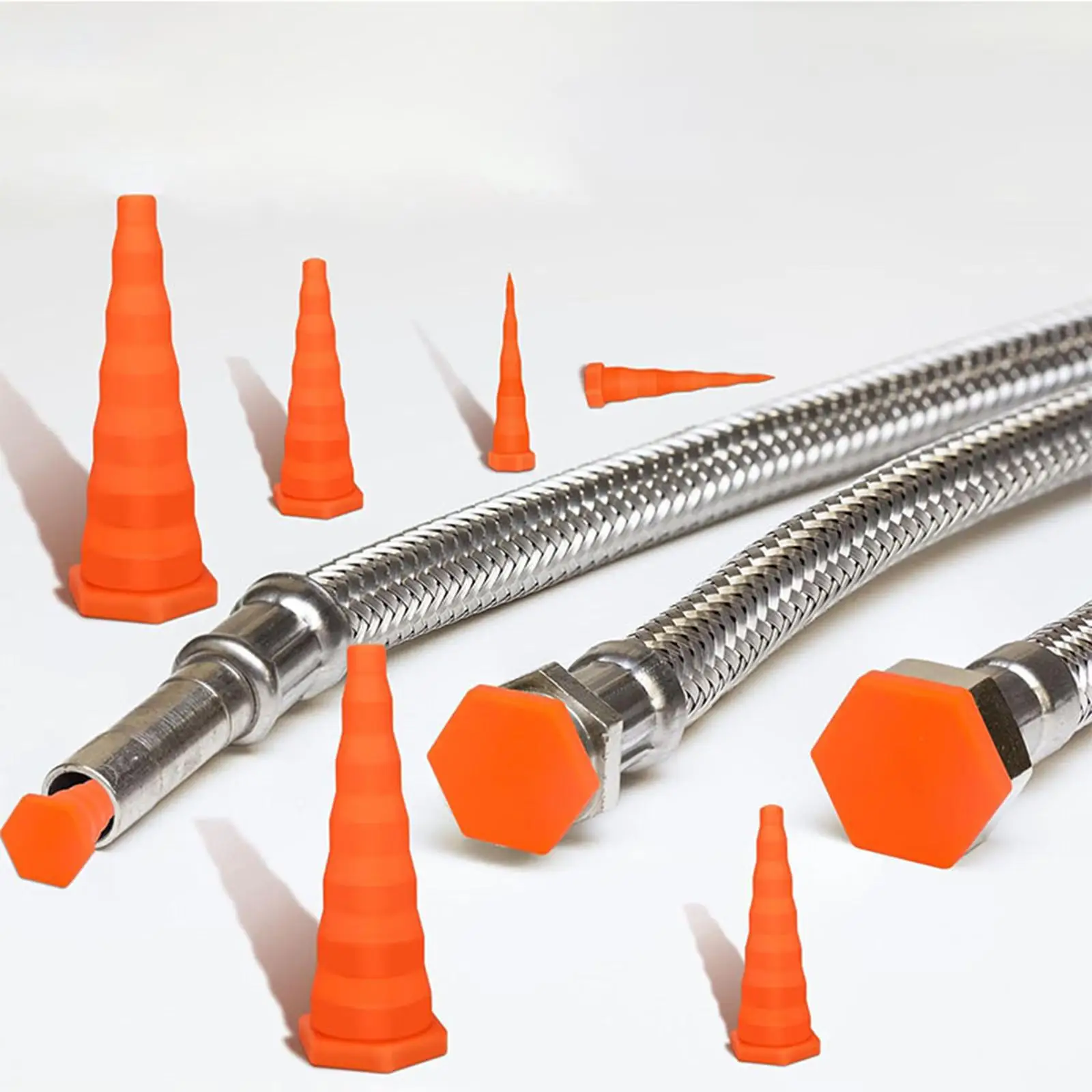 Orange Hydraulic Oil Service Plugs Flexible Durable Rubber Drip Proof Industrial Kit for Pipe Maintenance