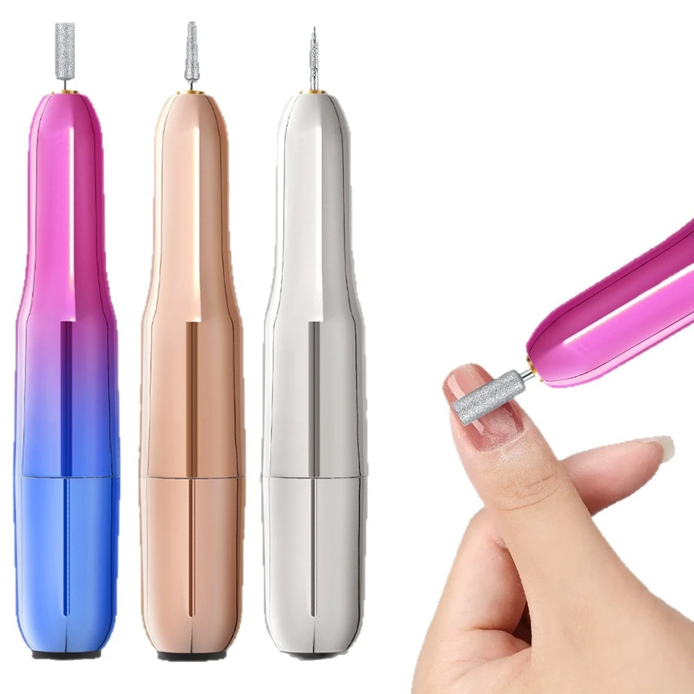 Elektrisches Nagelbohrmaschinen-Set, tragbare USB-Nagelfeile für Maniküre und Pediküre, Nagelpolierer-Schleifwerkzeug für Acrylnägel