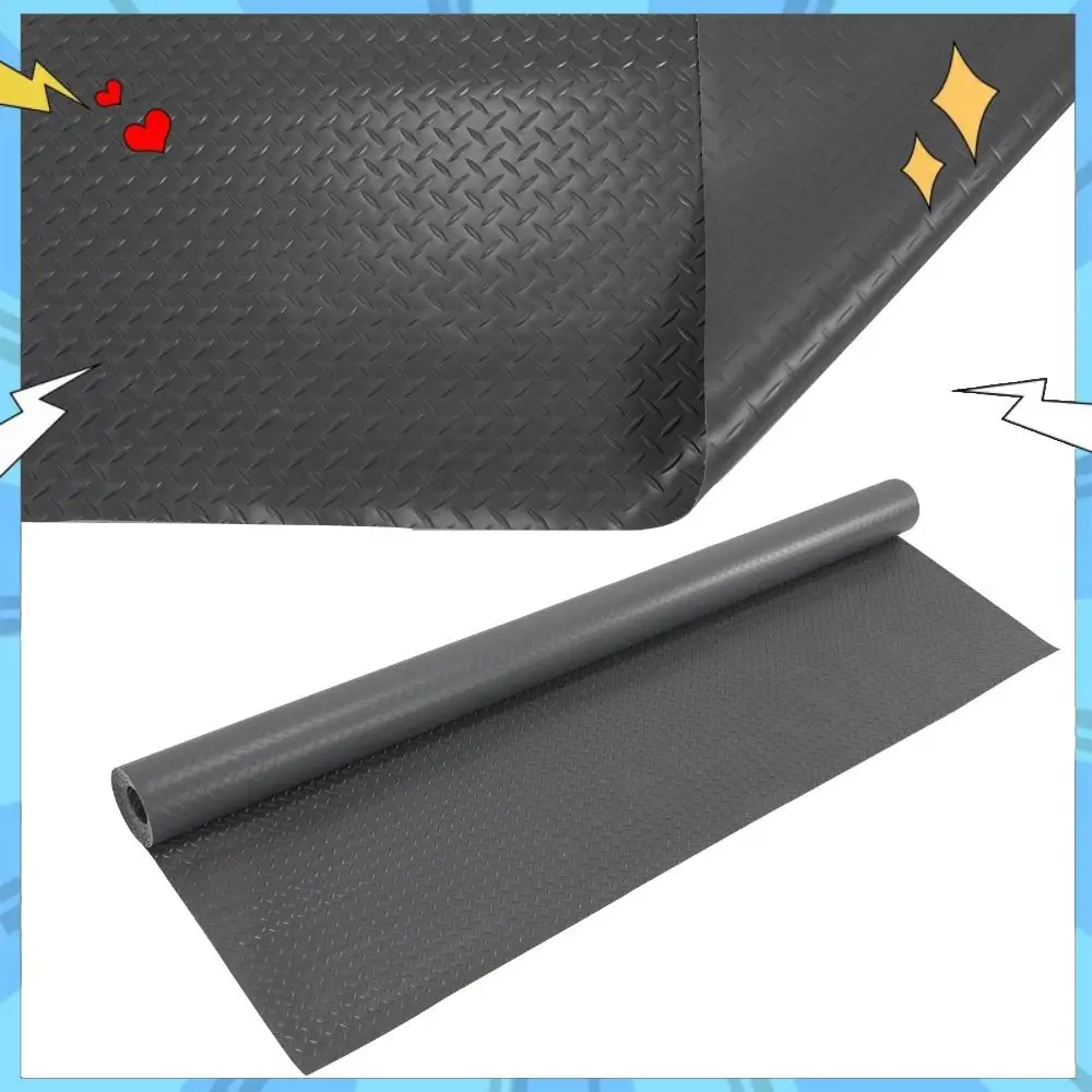 

7.9x21/32.8 FT Flooring Roll 2.5mm Garage Car Parking Mat Diamond Plate PVC for Truck Trailer SUVs Van Golf Cart Motorcycle