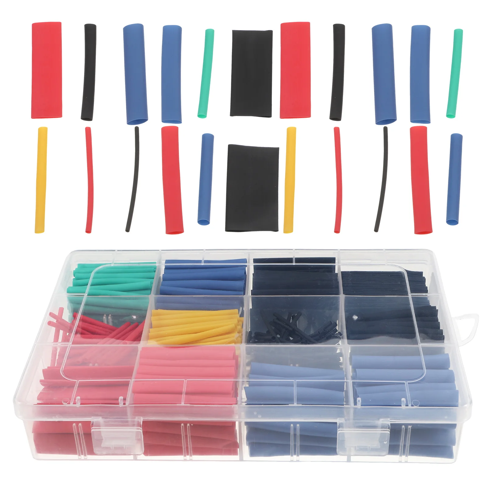 

270 Pcs Heat Shrink Tubing Clear Red Wire Cover Insulating Cable Sleeves Pe Hider Hose Electric Wire Holder Shrinkable Kit