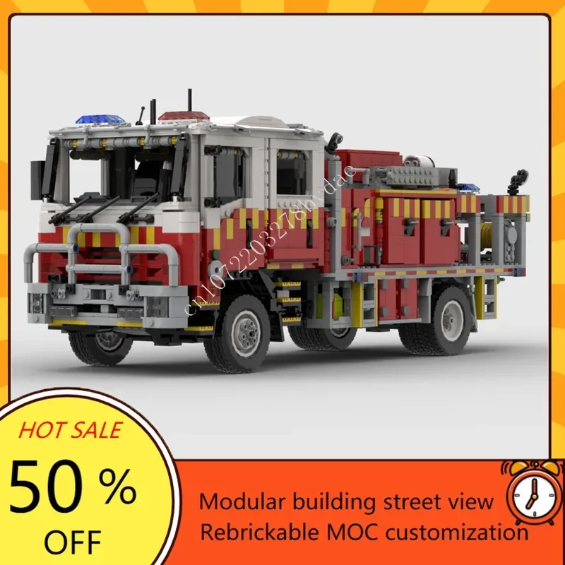 3701PCS MOC CityTransportation Australian Rural Tanker Fire Truck Model Custom Puzzles  Educational DIY Creative Puzzle Toy Gift