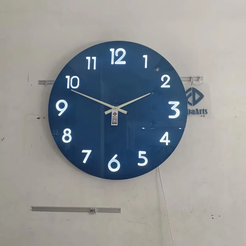 90CM Outdoor LED Light Glass Public Space Monumental Garden Grand Giant Tower Clock Large Venues Scale Time Wheel