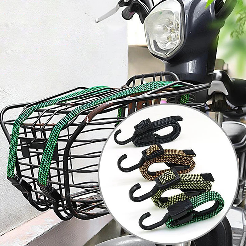 1 Piece Portable Elastic Rubber Luggage Compartment Rope Hook Bicycle Rope Tether Roof Rack With Fixed Belt Hook Auto Parts Heat