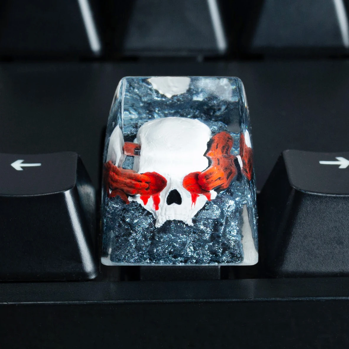 

Unique Handmade Skull Keycap - Resin Mechanical Keyboard Accessory