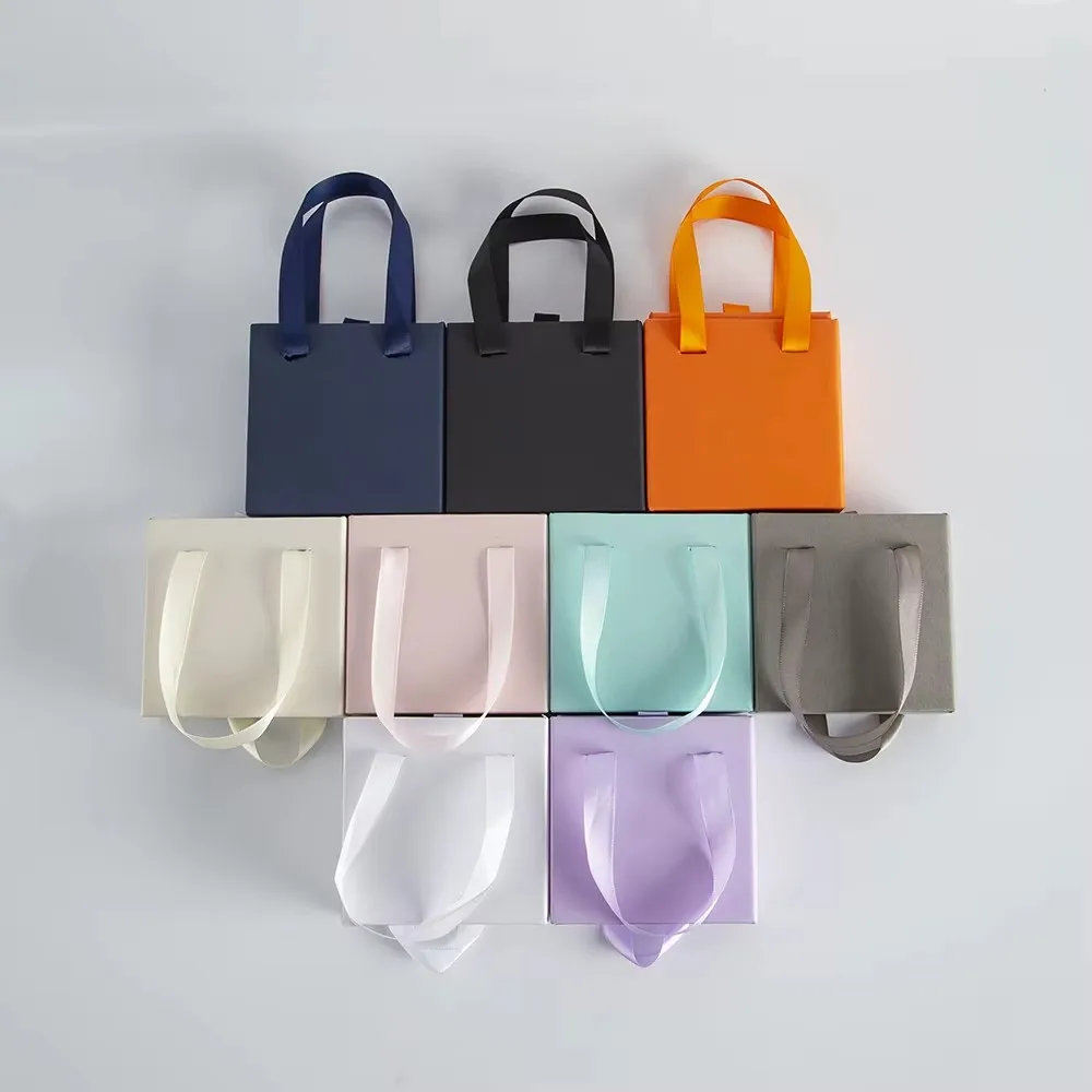 

10-Pack Pink Jewelry Gift Box for Women 8x8x3cm Portable Travel Small Bracelet Necklaces Organizer Box Paper Drawer Earrings Box