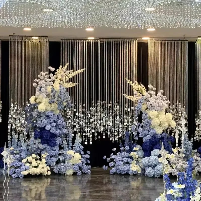 

Свадебный фон Декор, 2 шт. сверкающие блестки и акриловые бусины, занавеска для сценического зеркала, стены, потолка, украшение