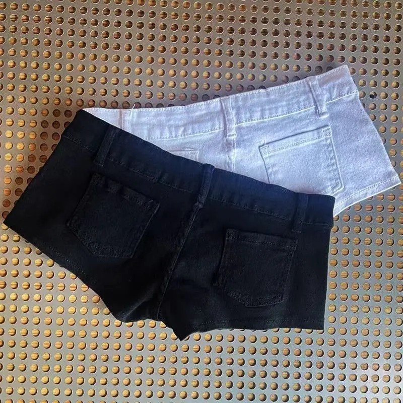 American Low-rise Denim Super Y2k Shorts Women Summer New Sexy Hot Pants Booty Shorts