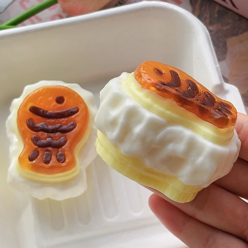 Premium Taiyaki Squishy Fidget-Spielzeug, Mochi Taba Niedlicher Fisch-Kuchen-Quetsch-Spielzeug, Tragbares Stressabbau-Gadget – Detail 1