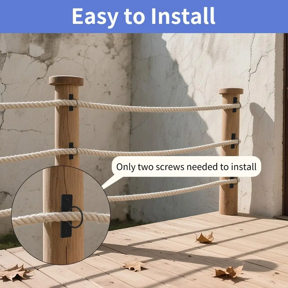 304 Stainless Steel Wall Hanging Ceiling Hook Multifunction Multi-purpose Black Ring Rope Bracket Anti Rust Wall Mounted