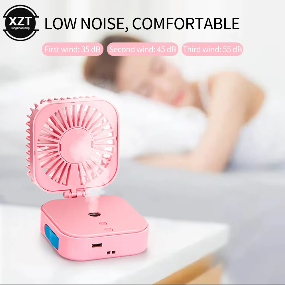 Summer Portable Water Spray Mist Fan Electric USB Rechargeable Handheld Mini Fan Cooling Air Conditioner Humidifier For Outdoor