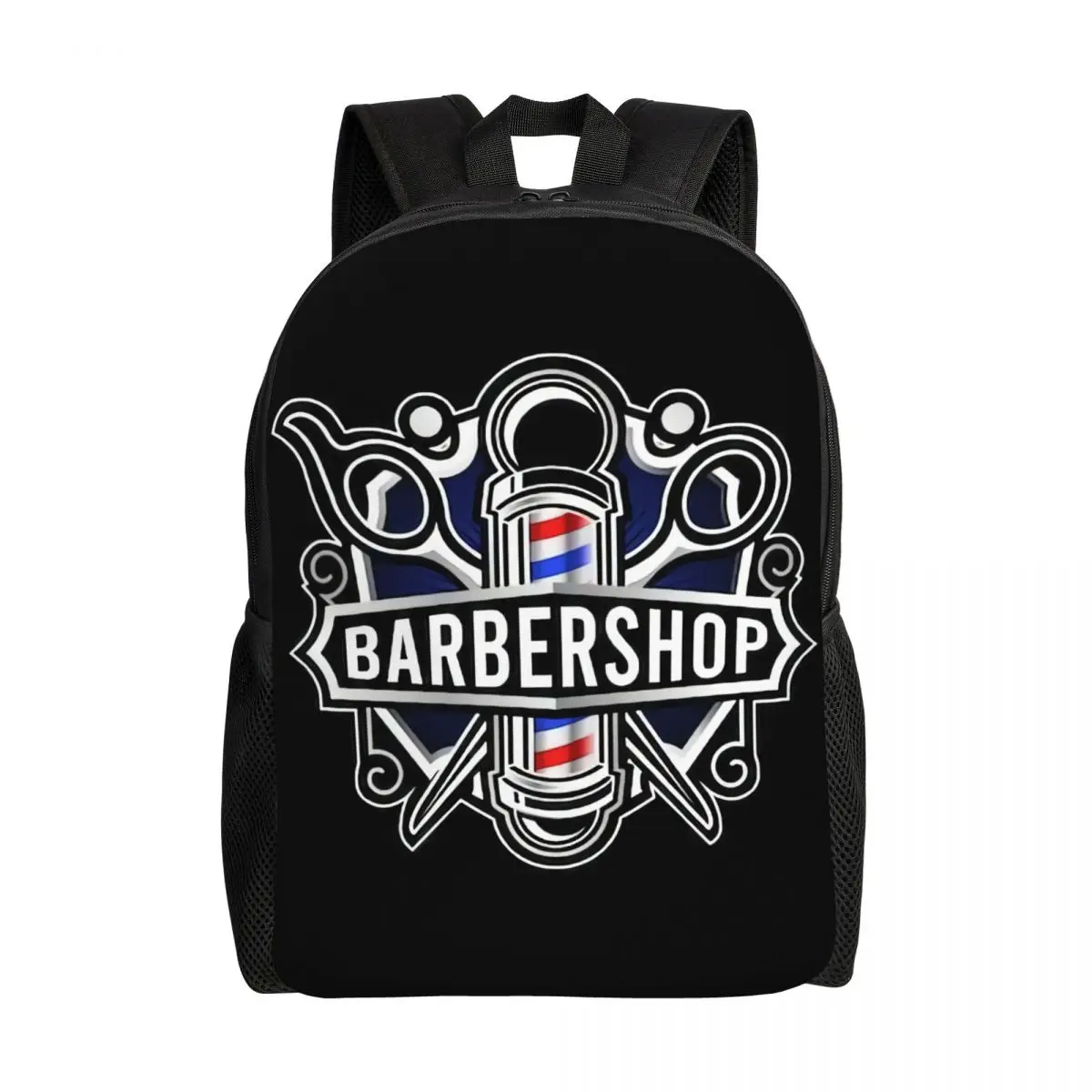 

Barber Shop Sign Laptop Backpack Men Women Fashion Bookbag for School College Student Barbershop Bags