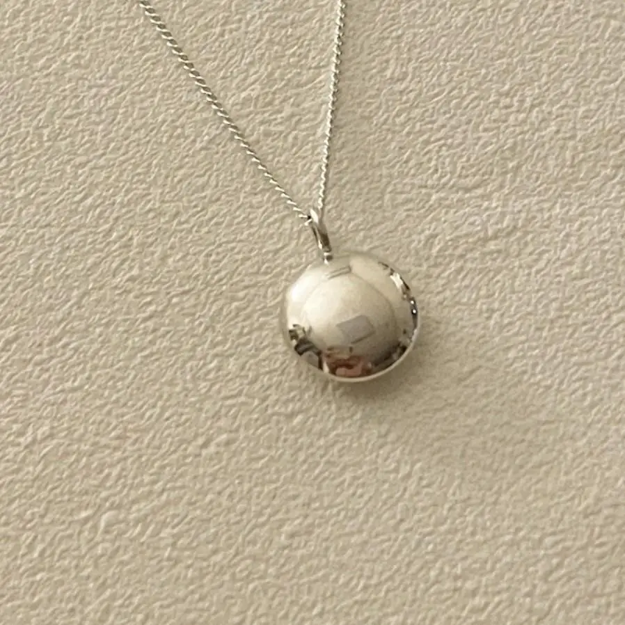 Korea 925 Sterling Silver INS Clavicle Chain Jewelry Simple Round Glossy Pendant Necklaces for Women Gold 18k