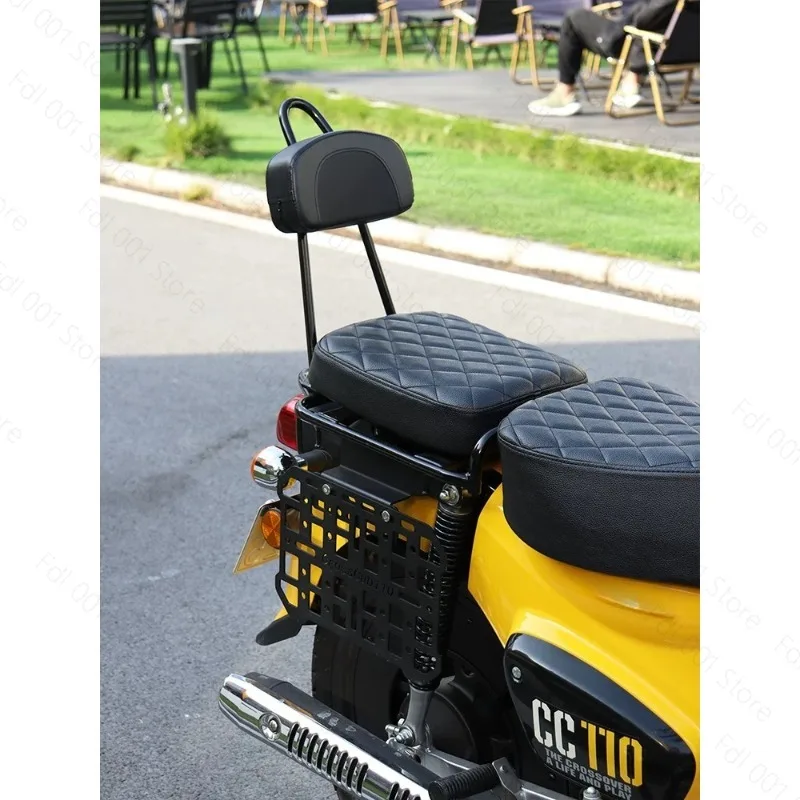 Vintage Backrest for  CC50 CC110 - Motorcycle  with Grab  Style Rear Passenger