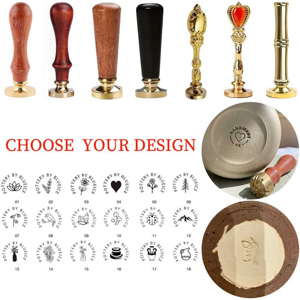 

3cm Logo Design Custom Pottery Stamp Personalized Clay Stamps Removable for DIY Craft Potters Lovers Gift Custom Text Stamp 2025